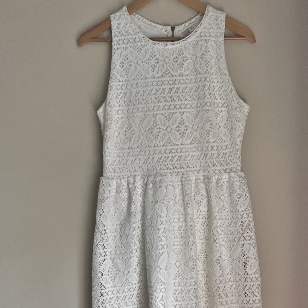 Alya White Lace Mini Dress